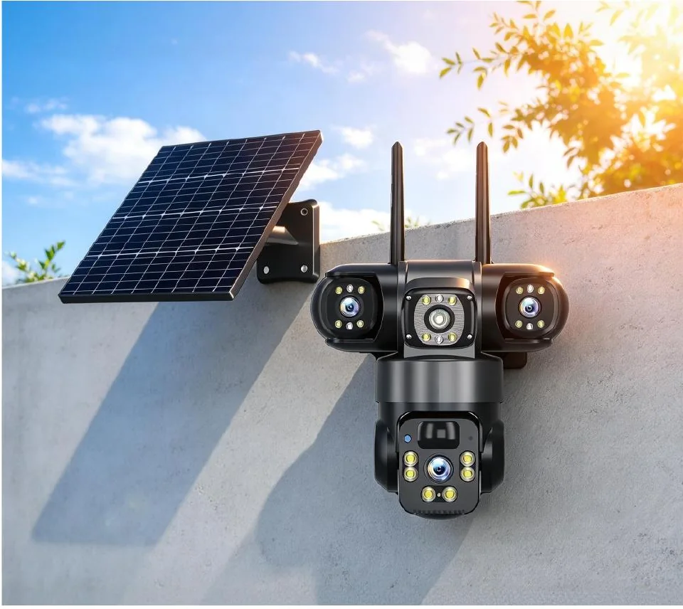 5535 Three-view solar security camera