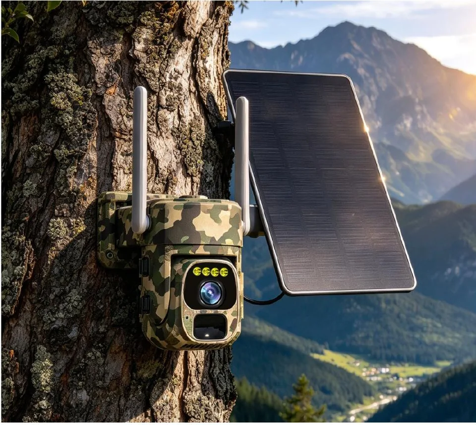 HMCI Camouflage solar security camera
